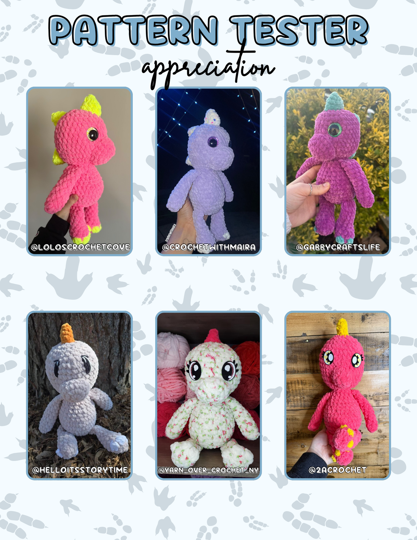 Diva the Dino Pattern