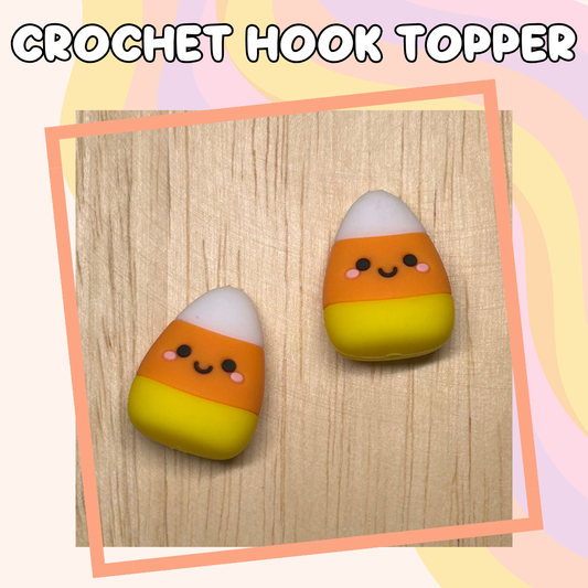 3D Topper Candy Corn Holiday Crochet Hook