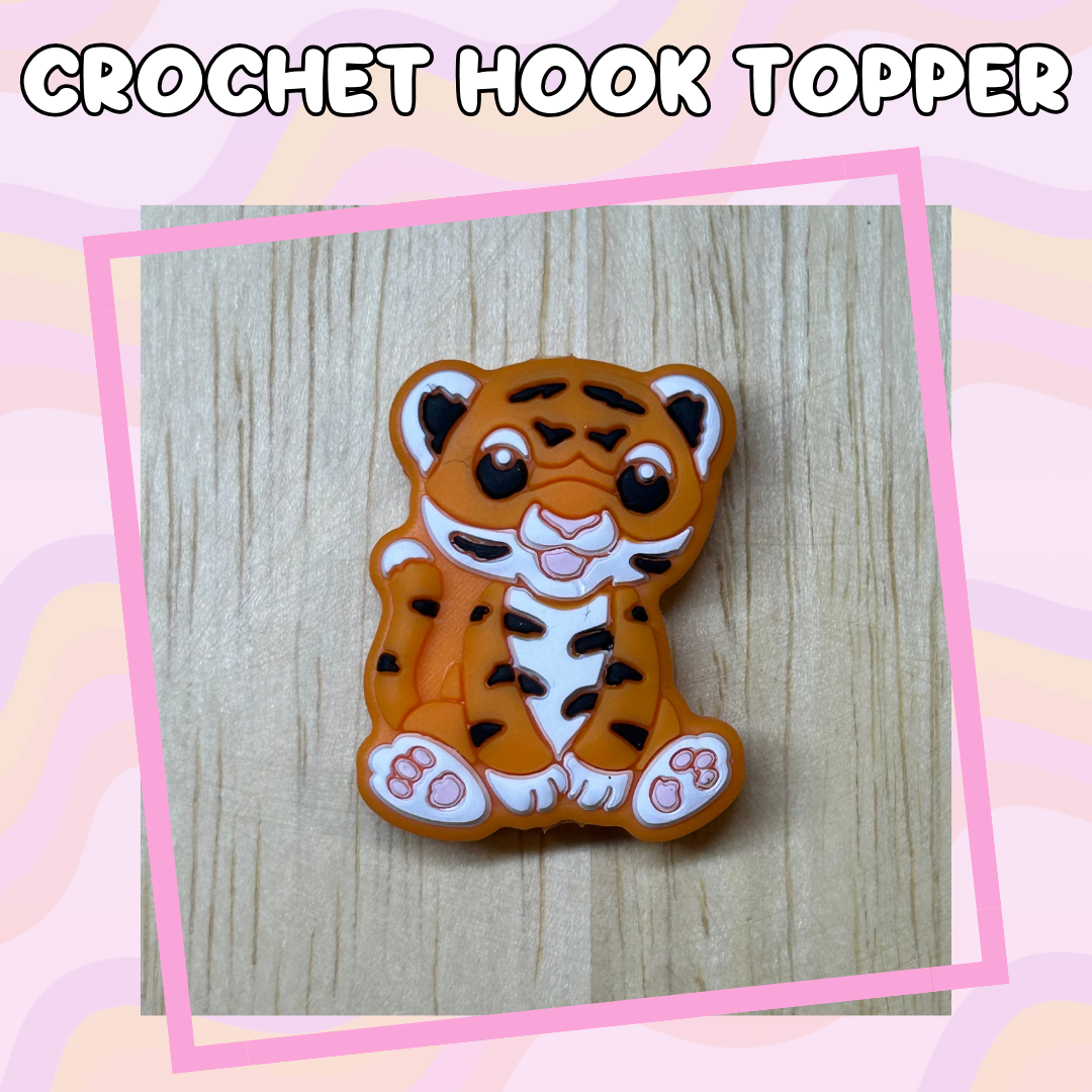 LF Inspired Tiger with Rainbow Beads Crochet Hooks