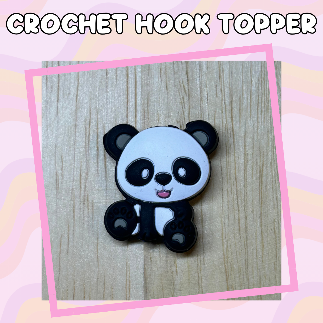 LF Inspired Panda with Rainbow Beads Crochet Hooks