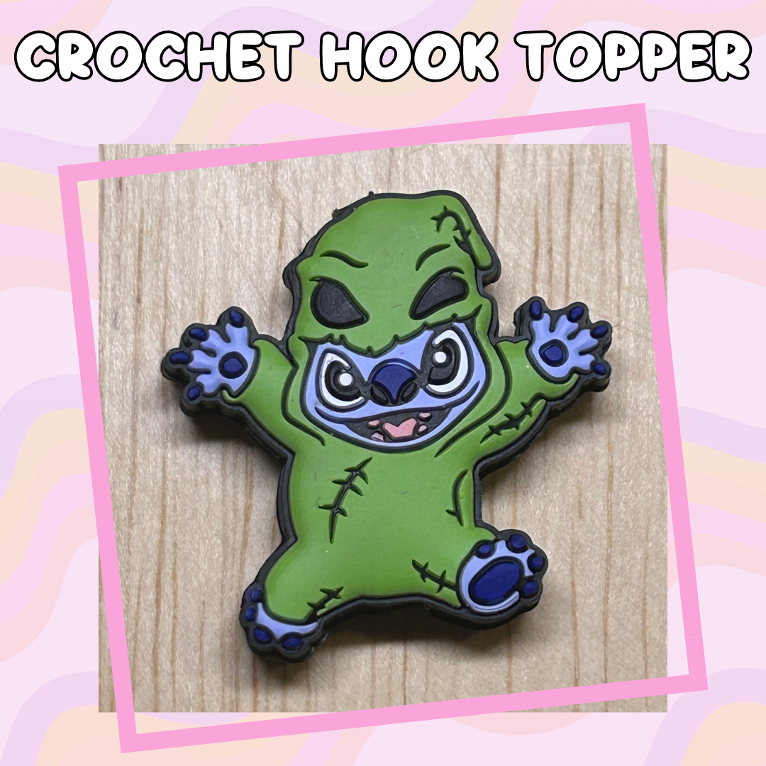 Blue Alien Oogie Character Crochet Hooks