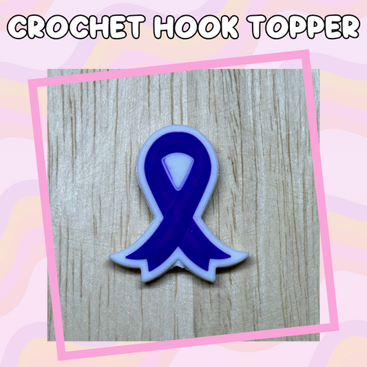 Purple Awareness Ribbon Crochet Hooks