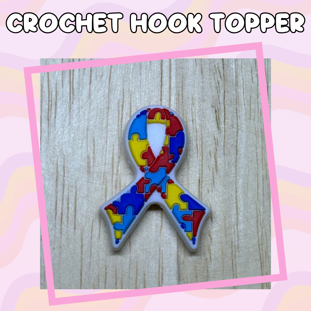 Autism Awareness Ribbon Crochet Hooks