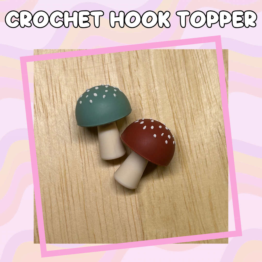 3D Toppers Mushroom Crochet Hooks