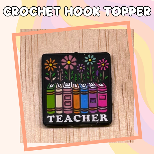 Teacher Books with Flowers Crochet Hooks New