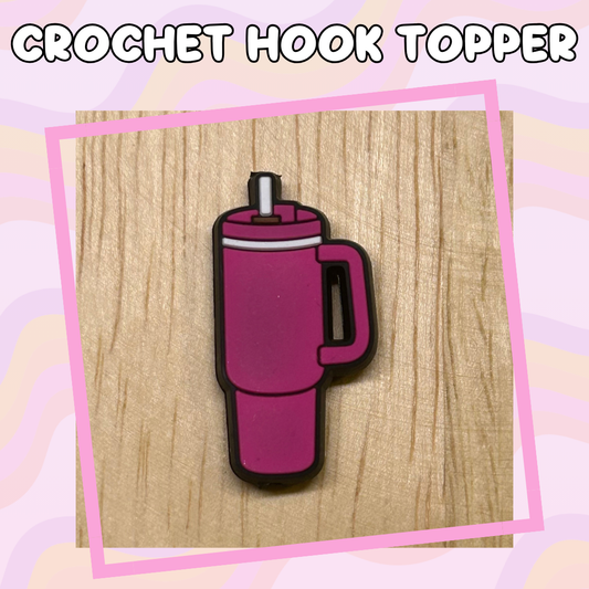 Pink Tumbler Drink Crochet Hook