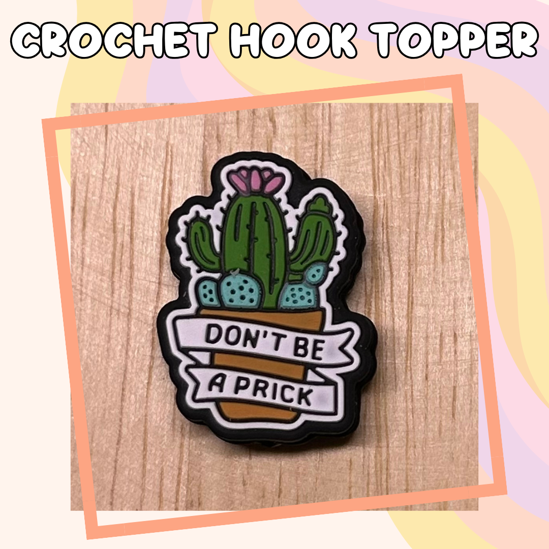 Don't Be a Prick Potted Cactus Crochet Hook