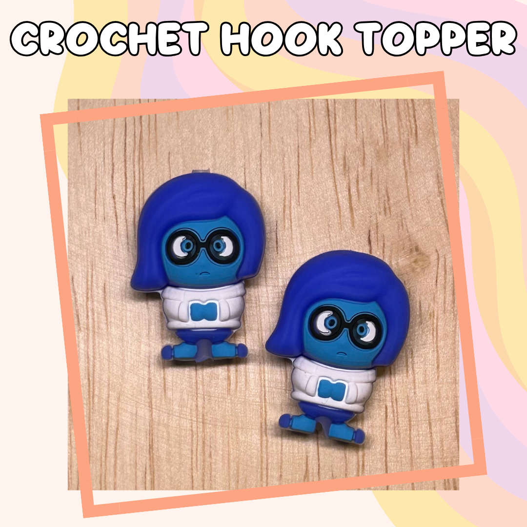 3D Topper Sad Emotion Character Crochet Hooks New