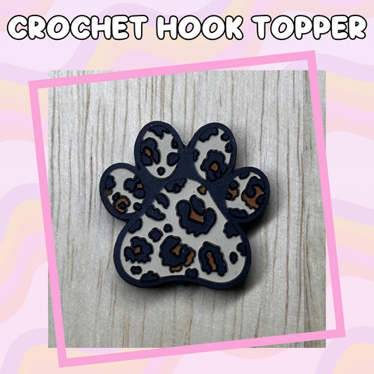 Cheetah Paw Print Crochet Hook