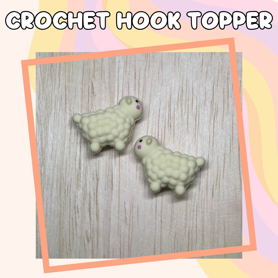 3D Topper Animal Sheep Farm Crochet Hook