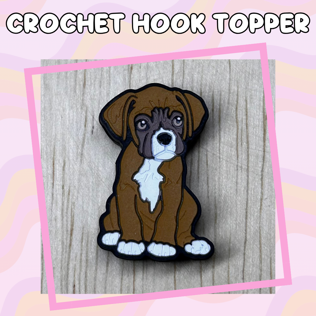 Realistic Dog Boxer Crochet Hooks