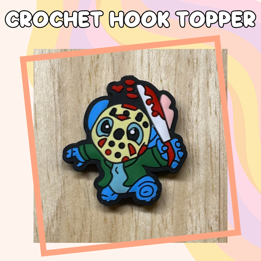 Blue Alien as the Slasher Holiday Horror Character Crochet Hook