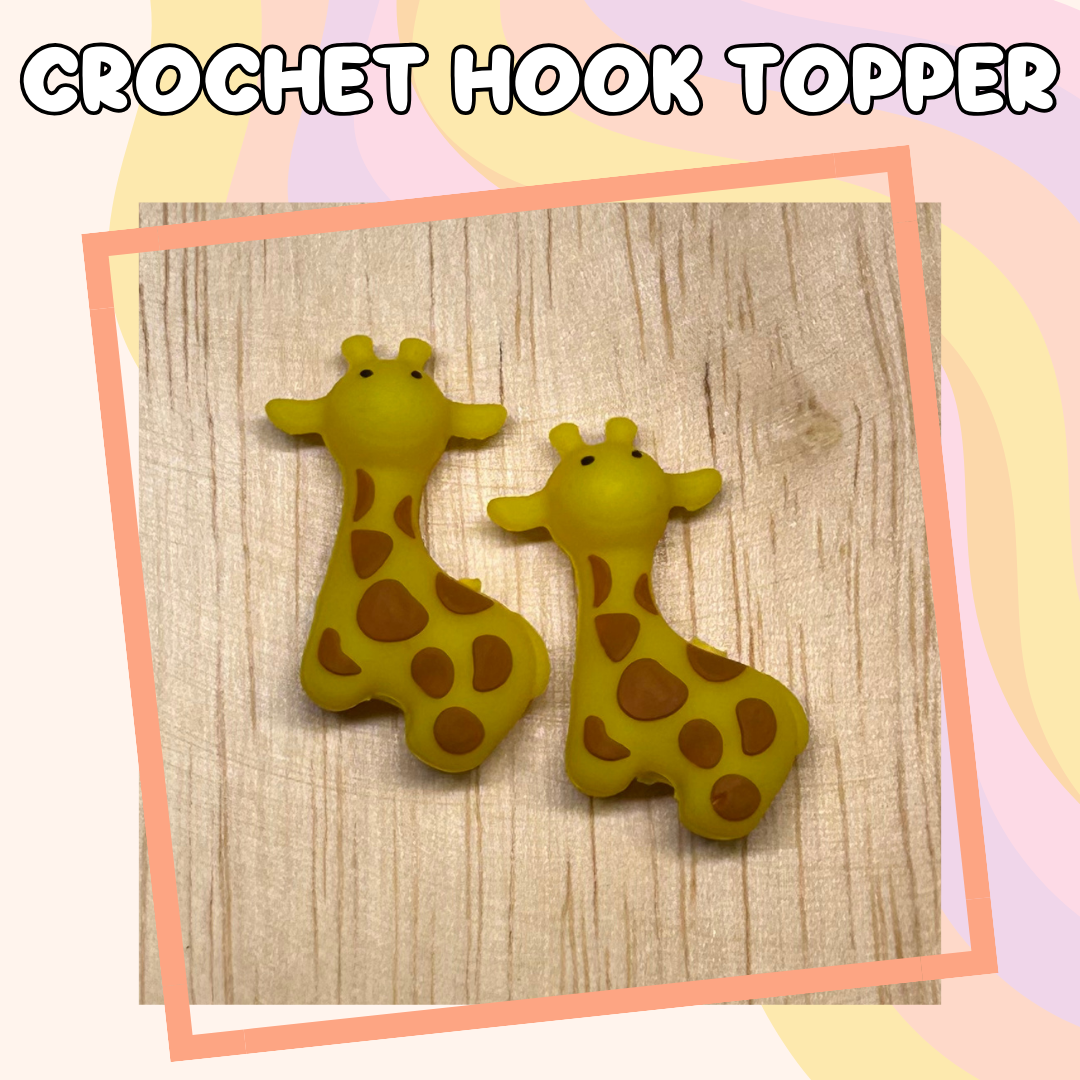 3D Topper Giraffe Animal Crochet Hooks New