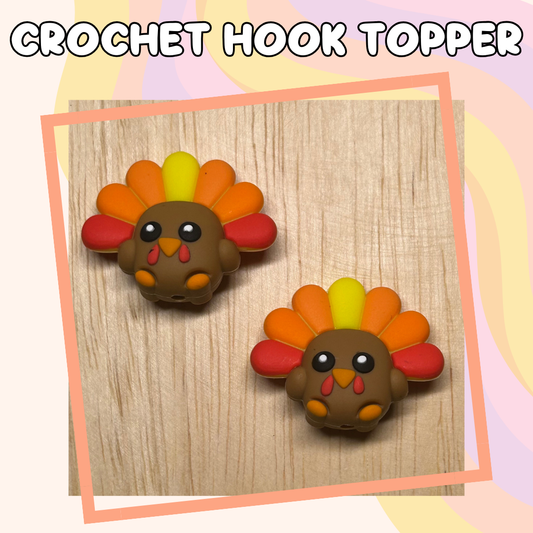 3D Topper Animal Turkey Crochet Hook