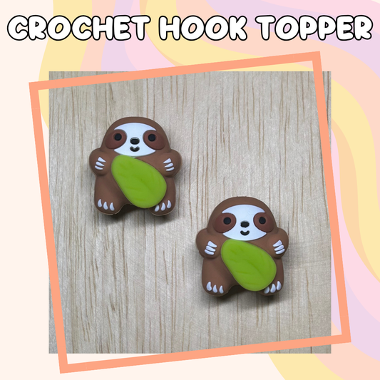 3D Topper Animal Sloth Crochet Hook