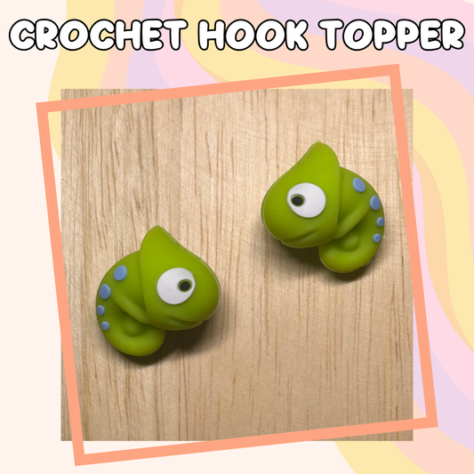 3D Topper Animal Iguana Crochet Hook