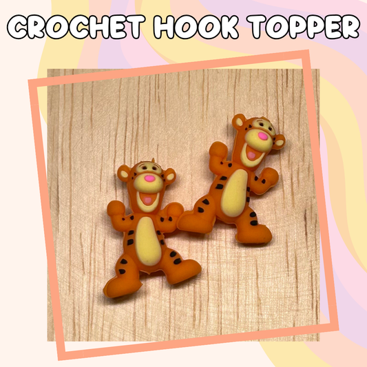 3D Topper Winnie Friends Tiger Character Crochet Hooks New