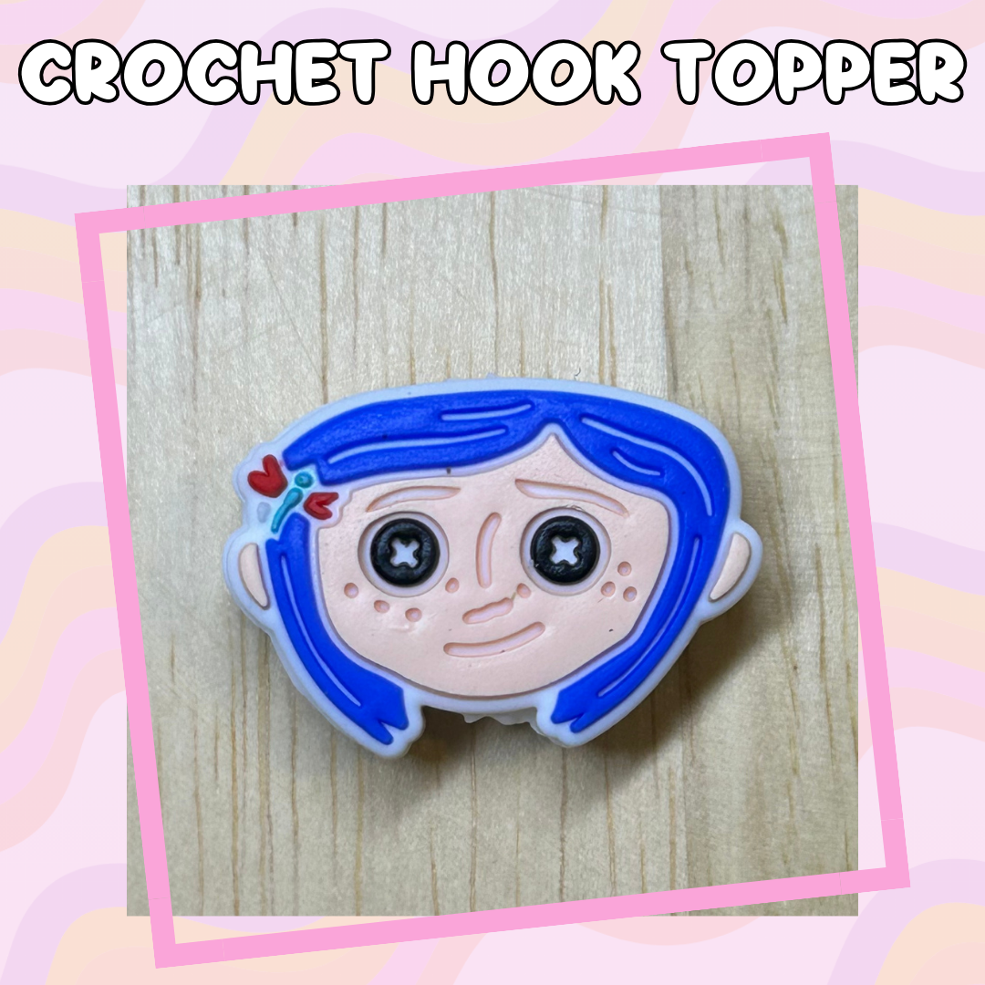 Button Girl Character Crochet Hook