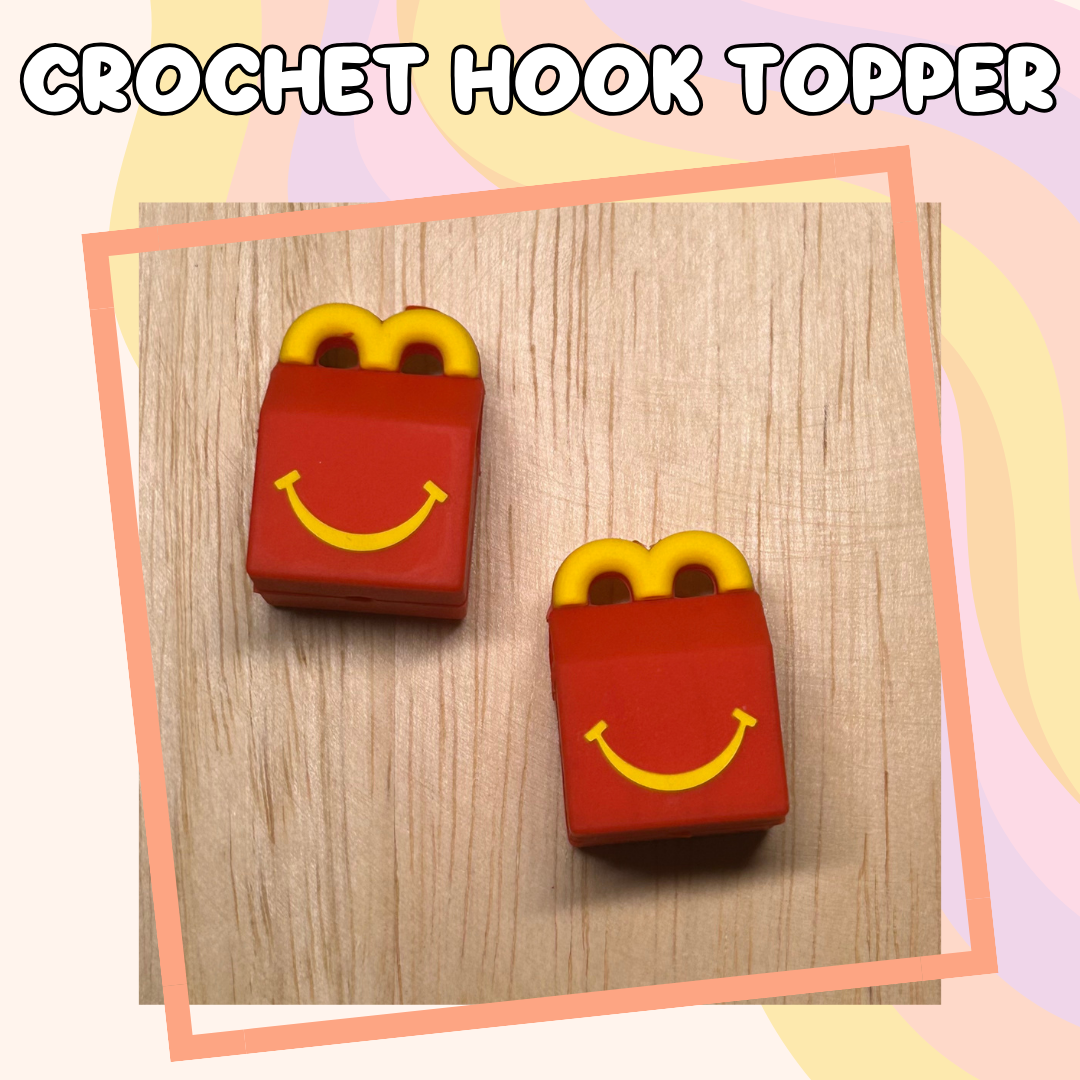 3D Topper Red Smile Meal Food Crochet Hook