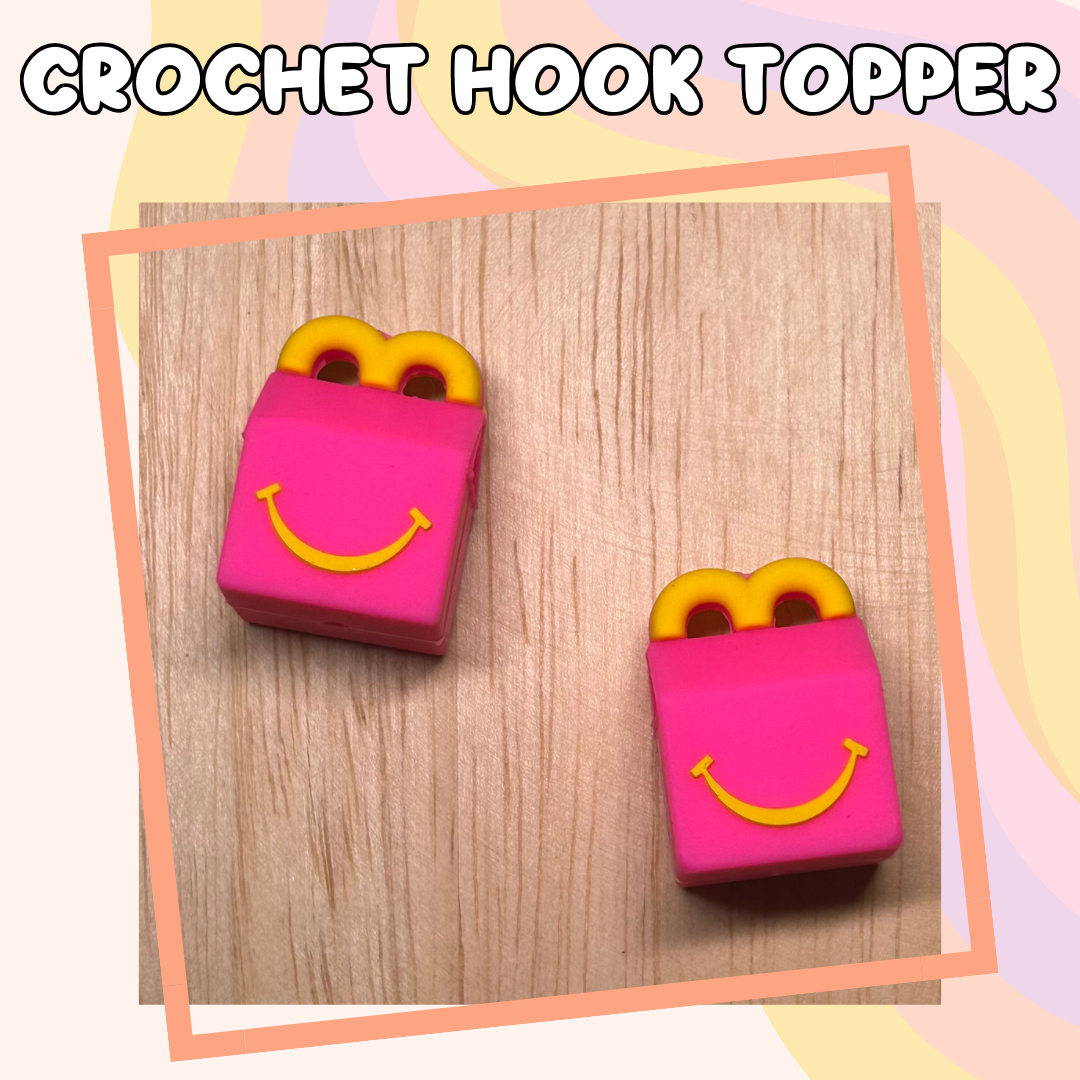 3D Topper Pink Smile Meal Food Crochet Hook