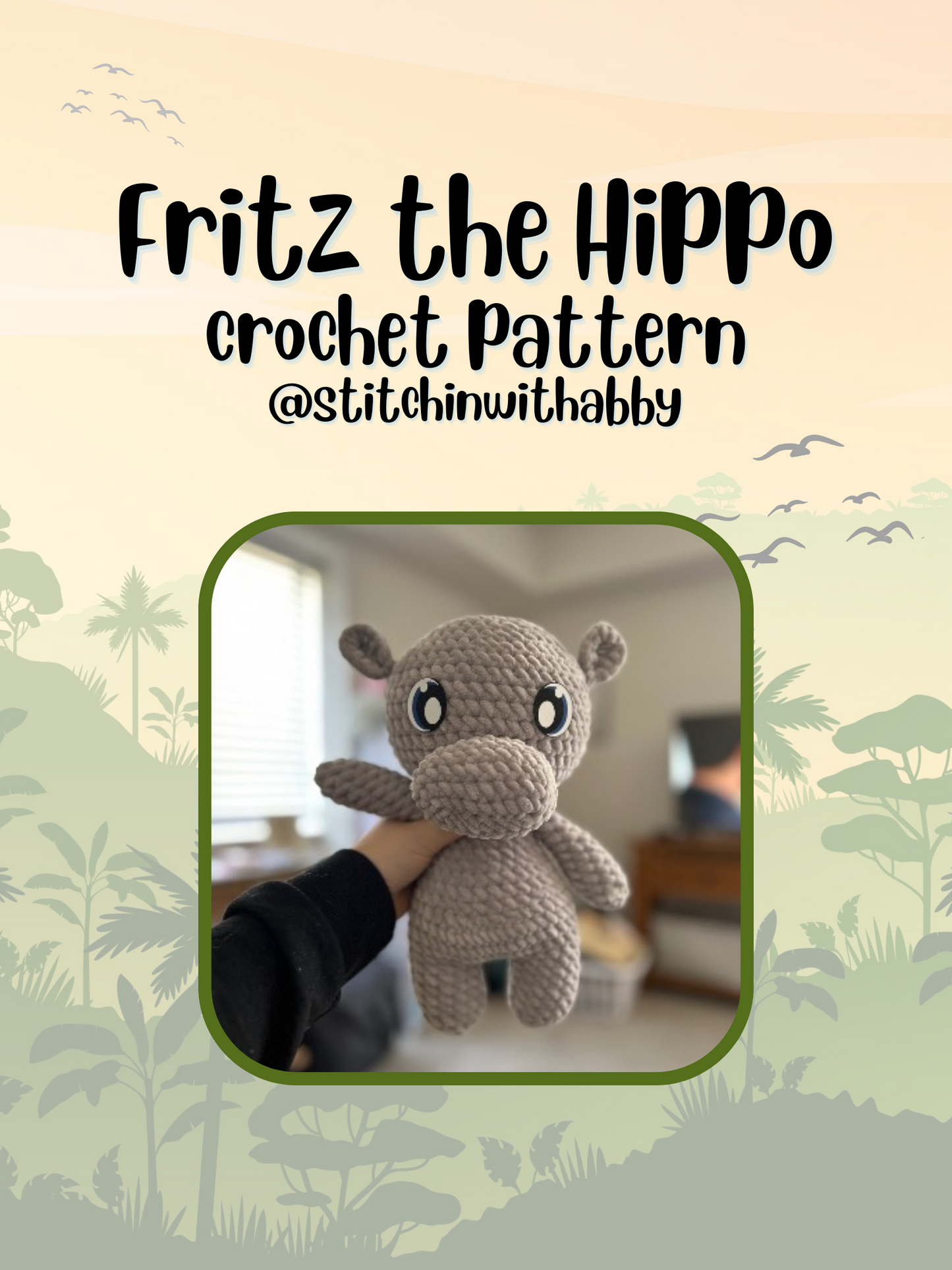 Fritz the Hippo Crochet Pattern