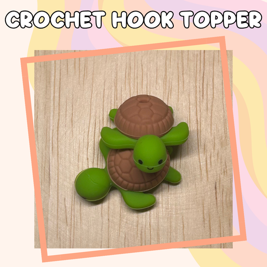 3D Topper Animal Cute Turtle Crochet Hook