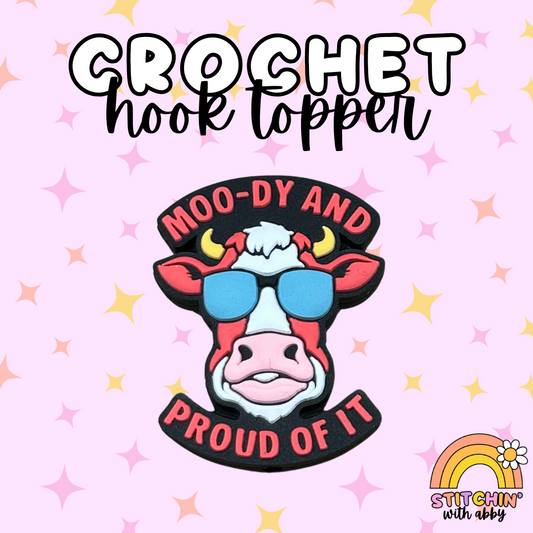 Moo-dy and Proud of It Crochet Hook