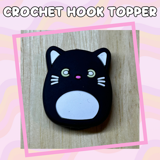 Squish Animal Black Cat Crochet Hooks