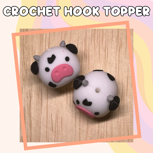 3D Topper Farm Animal Chunky Cow Farm Crochet Hook