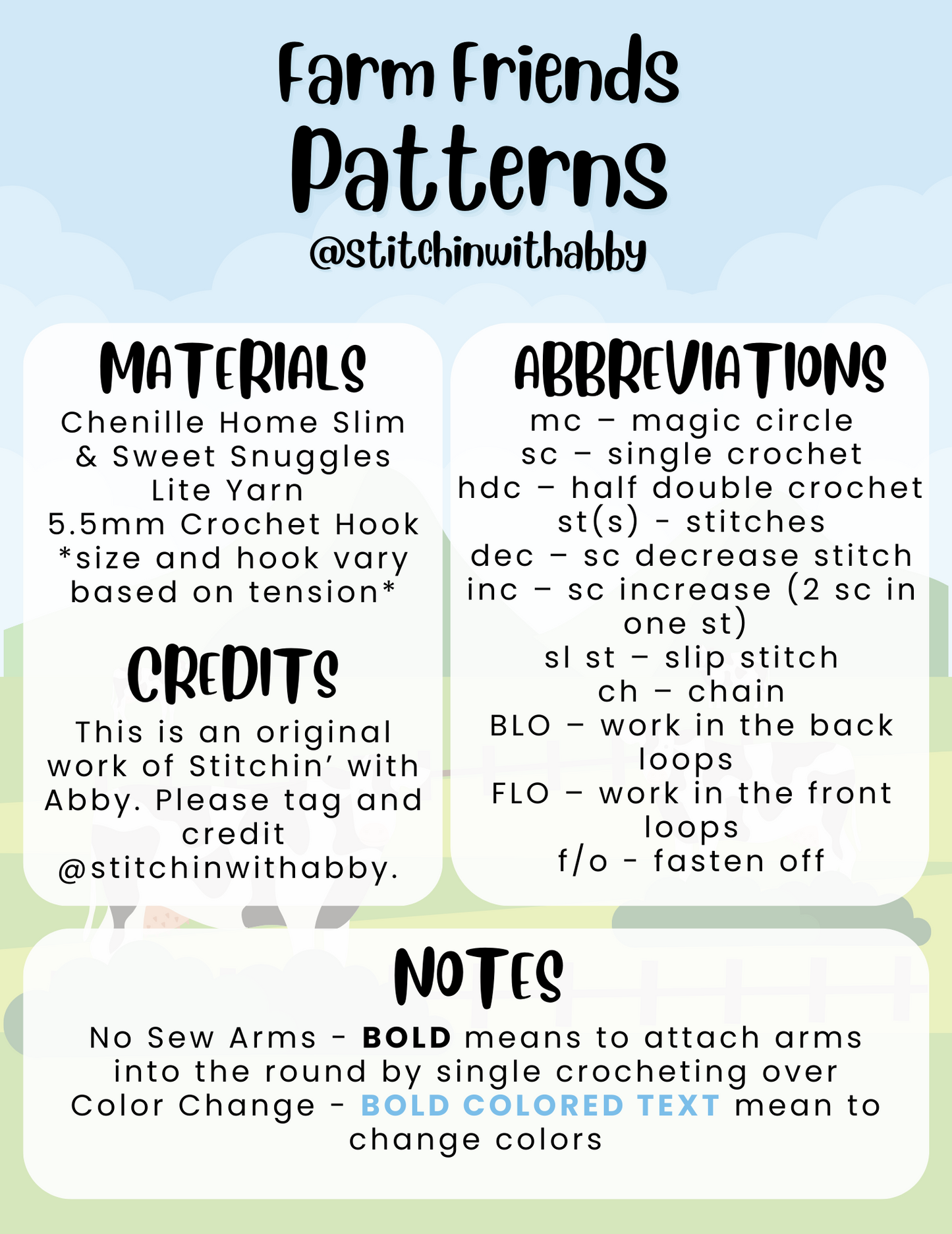 Farm Friends Pattern Bundle