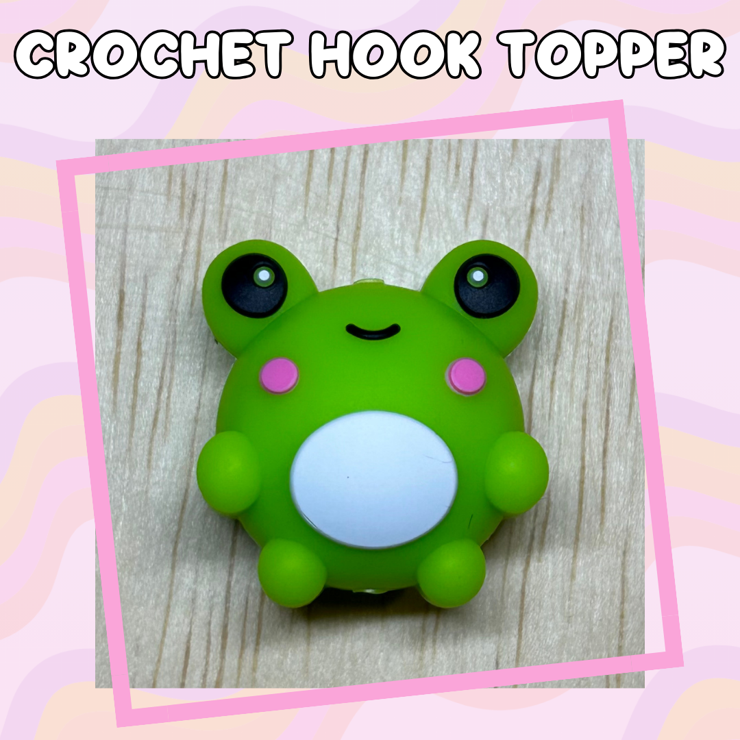 3D Topper Animal Frog Crochet Hook