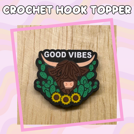 Good Vibes Highland Cow Farm Crochet Hook