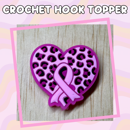 Pink Awareness Heart Crochet Hook