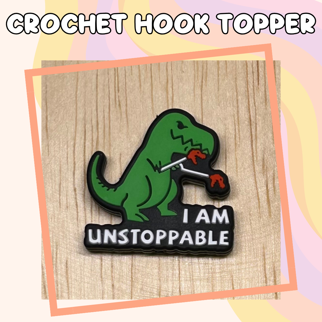 Unstoppable Dino Crochet Hooks New