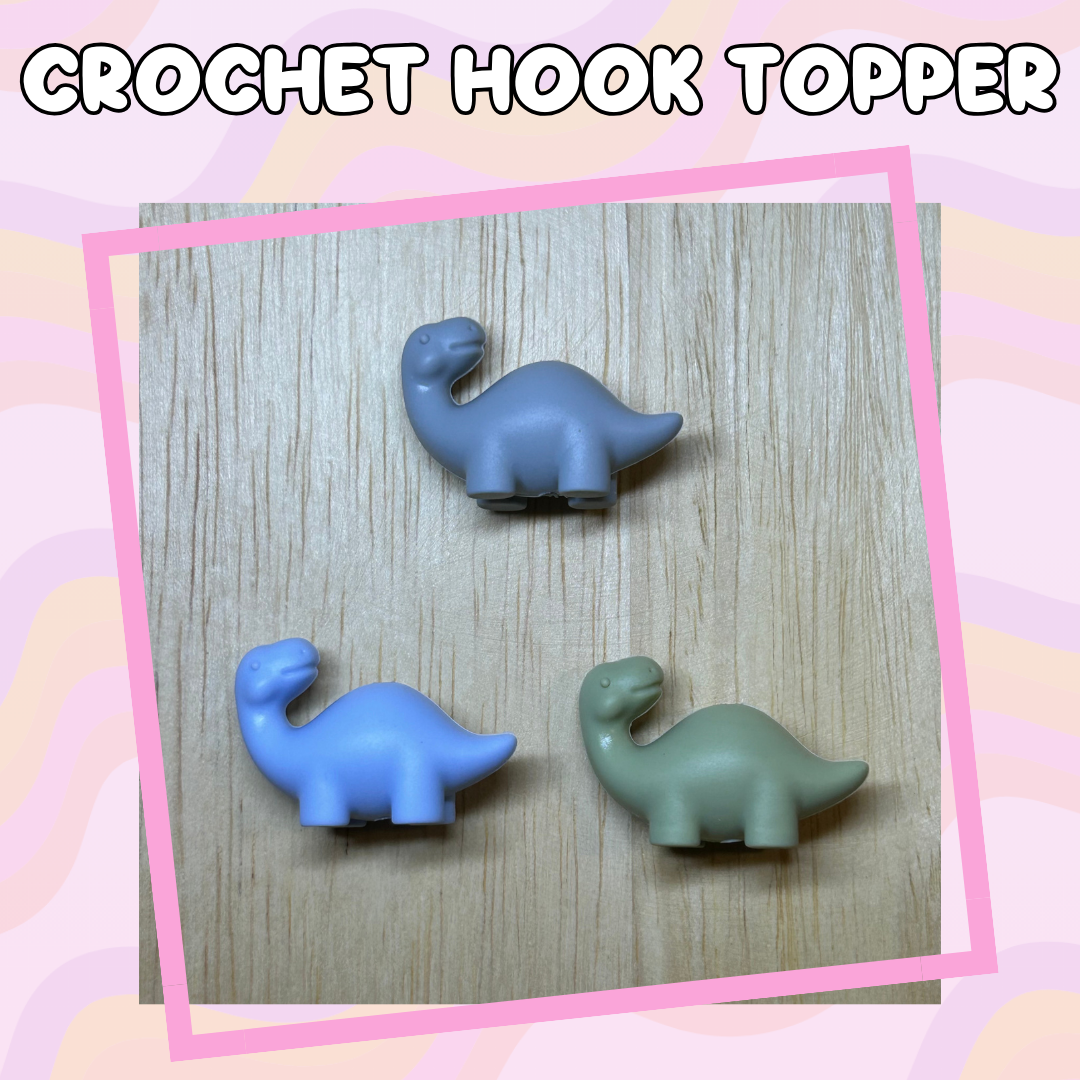 3D Topper Brachiosaurus Dinos Crochet Hook