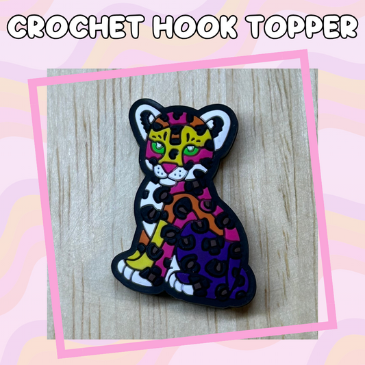 LF Inspired Colorful Cheetah Crochet Hook