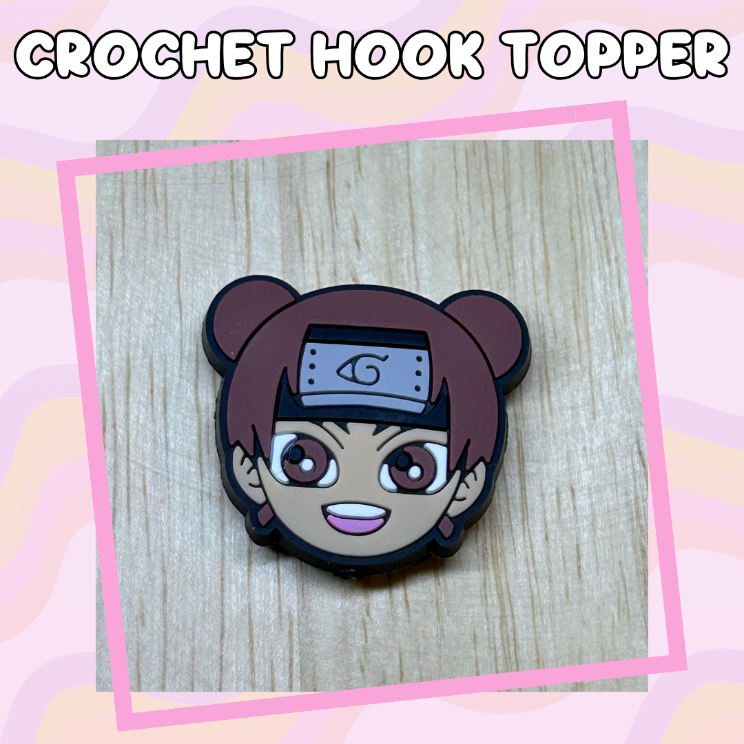 Anime Brown Hair Buns Crochet Hook