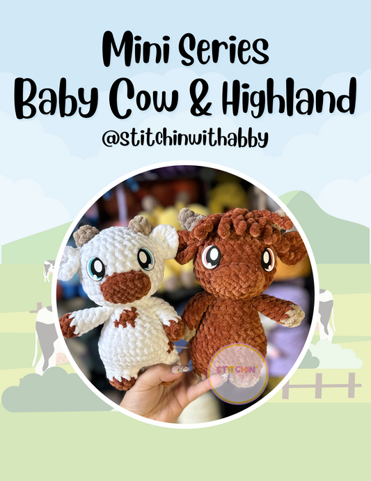 Mini Cow and Highland Crochet Pattern